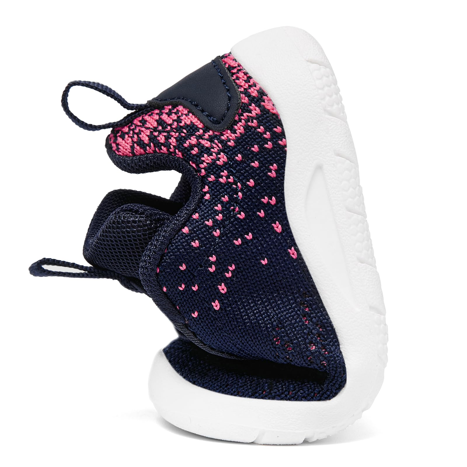 MORENDL Toddler Sneakers Baby Slip On Walking Shoes Non-Slip Breathable Boys & Girls Running Shoes Infant Tennis Shoes Blue Pink 12-15 Months Size 5