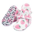 Zutano Unisex Organic Cotton Baby Booties With Gripper Soles, Strawberries, 12M