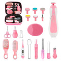 Baby Healthcare and Grooming Kit, 20 in 1 Portable Baby Safety Care Set with Hair Brush Comb Nasal Aspirator Electric Nail Trimmer Set Baby Essentials kit for Newborn Boys Girls (Pink)