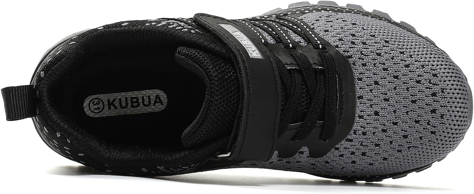 KUBUA Kids Sneakers for Boys Girls Running Tennis Shoes Lightweight Breathable Sport Athletic