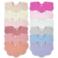 DOSMINEBaby Muslin Bibs 12 Pack Adjustable 4-Layer Drool Bibs Unisex