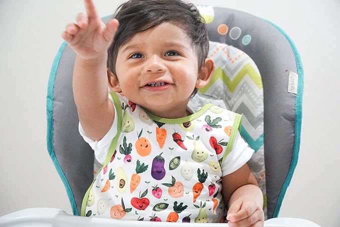 BapronBaby Market Fresh Bapron - No Neck Tie Safer Bib for Baby & Toddler - Soft Waterproof Stain Resistant - Machine Washable - Sz Baby/Toddler 6m-3T