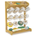 EsLuker.ly Baby Bottle Drying Rack Bamboo Vertical Dryer Holder