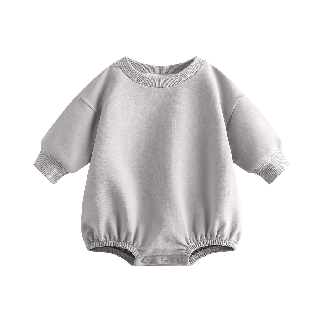 Bafeicao Baby Boy Girl Sweatshirt Romper Bubble Romper,Grey,3-6M