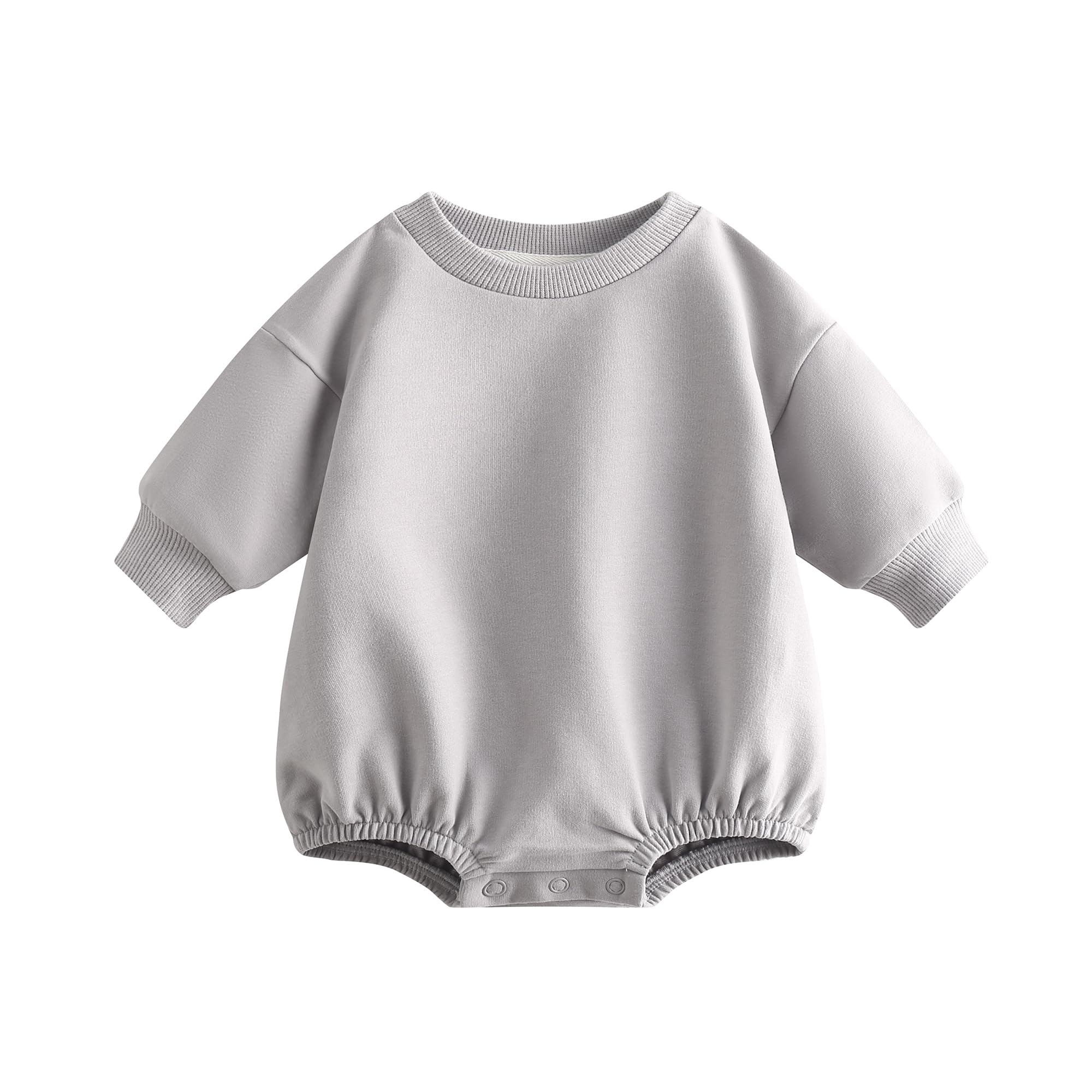 Bafeicao Baby Boy Girl Sweatshirt Romper Bubble Romper,Grey,3-6M