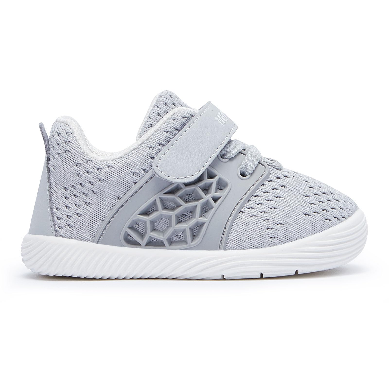 BMCiTYBM Baby Shoes Boys Girls Mesh Sneakers Infant Breathable Walking Shoes Lightweight Non-Slip First Walkers 6 9 12 18 24 Months Grey Size 18-24 Months Toddler