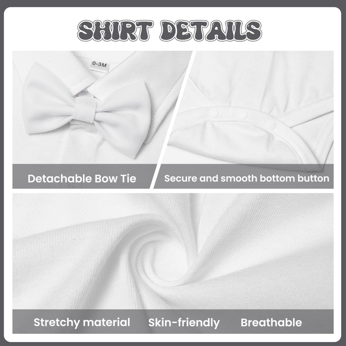 Juivesia Baby Boy Suit Set Infant Tuxedo Boys Formal Outfit Blue 0-3M