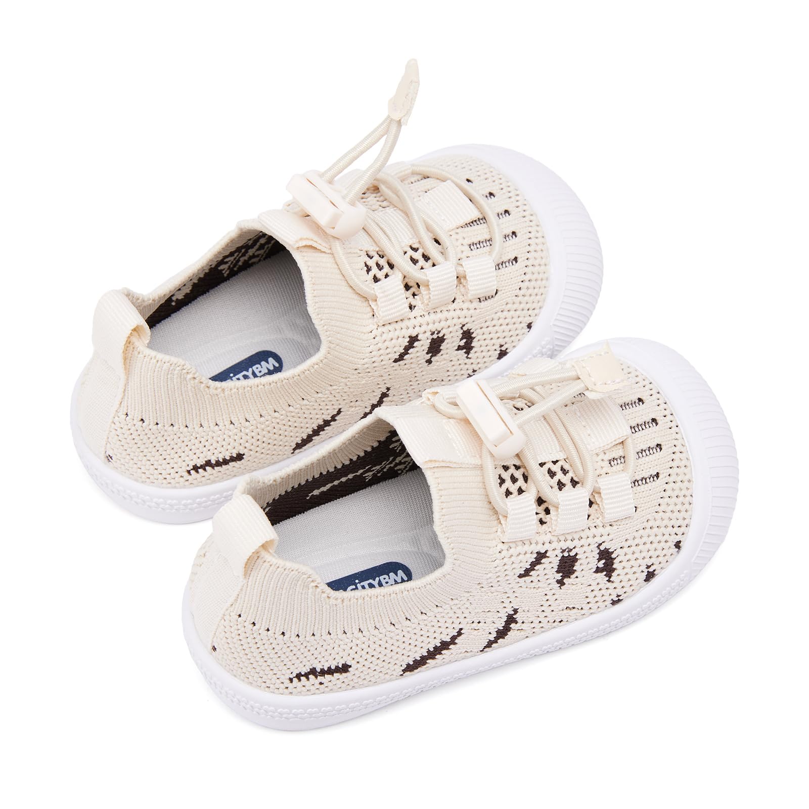 BMCiTYBM Baby Walking Shoes Infant Boy Girl Slip On Sock Sneakers Breathable Lightweight for Indoor Outdoor Slippers 6 9 12 18 24 Months Camel Size 6 Toddler