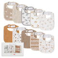Muslin Baby Drool Bibs 10 Pack, Soft Cotton Infant Bib for Teething Newborn