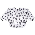 Tiny Twinkle Long Sleeve Bib for Babies & Toddlers – Waterproof Smock Bib for Eating – Machine Washable & Mess-Proof, Baby Feeding Essential & Shower Must-Have(Hearts, 6–24M)