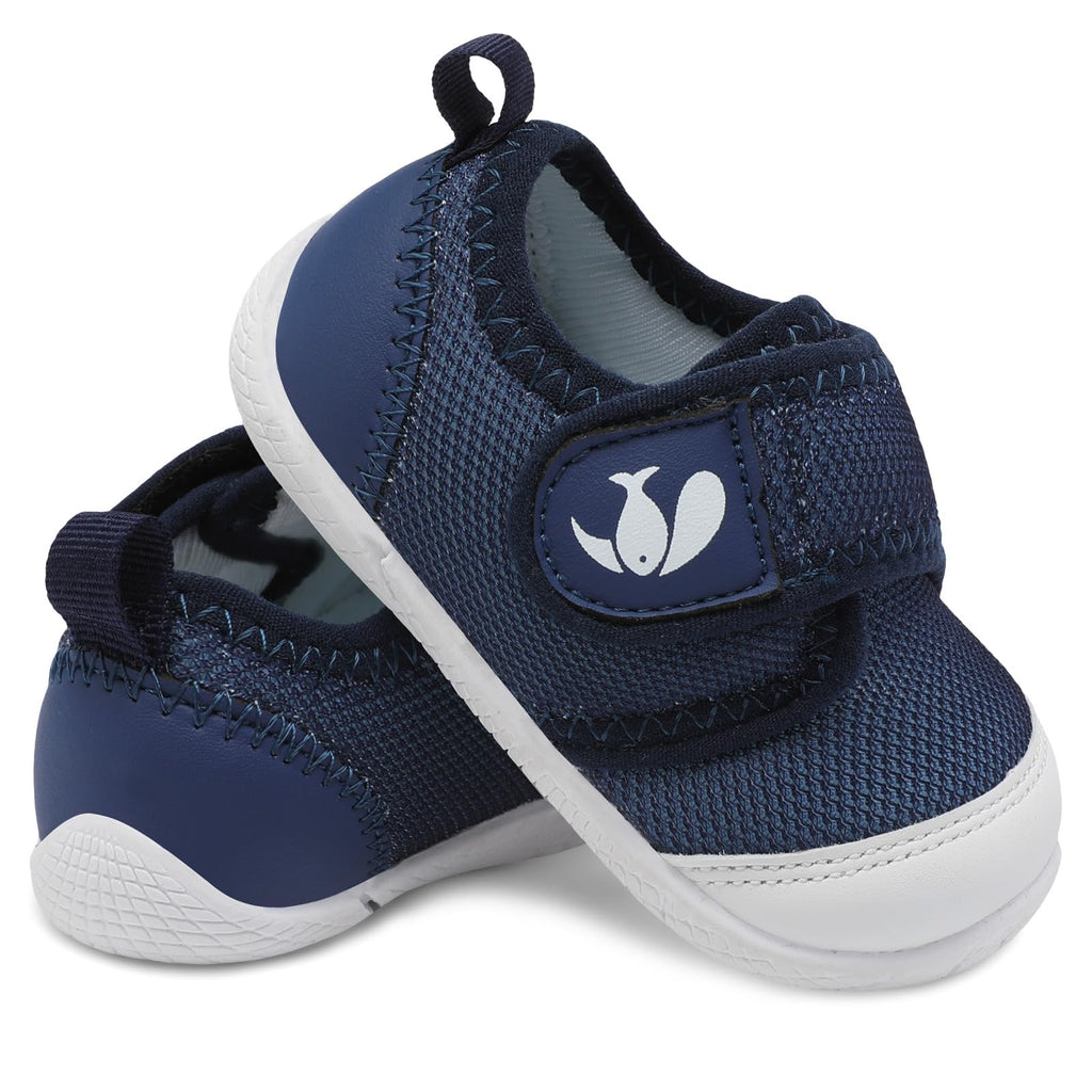 FEETCITY Infant First Walking Shoes Unisex Baby Shoes Boys Girls Sneakers Slip On Toddler Casual Sneaker Crib Shoe Navy