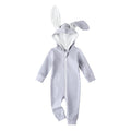 Owlivia Organic Cotton Baby Boy Girl Zip up Sleep N Play, Footless, Long Sleeve(12-18 Months, Grey Bunny)