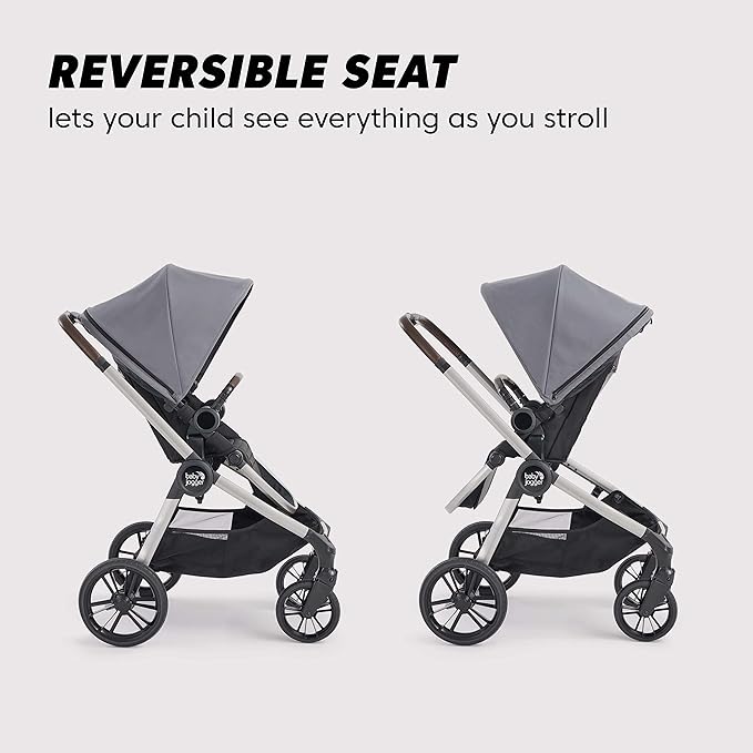 Baby Jogger City Sights Stroller - Convertible Stroller with Compact Fold Dark Slate