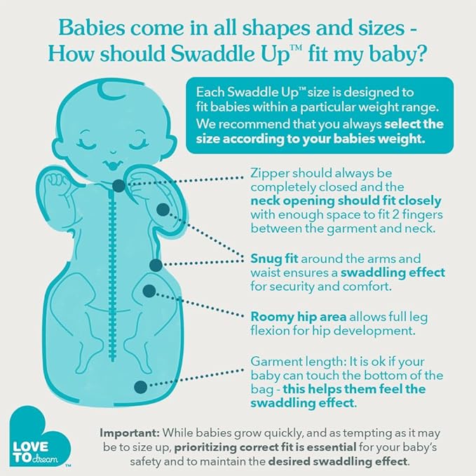 Love to Dream Swaddle UP, Baby Sleep Sack, Self-Soothing Swaddles for Newborns, Improves Sleep, Snug Fit Helps Calm Startle Reflex, New Born Essentials for Baby, 1.0 TOG, 13-19 lbs, Rainbow Dream