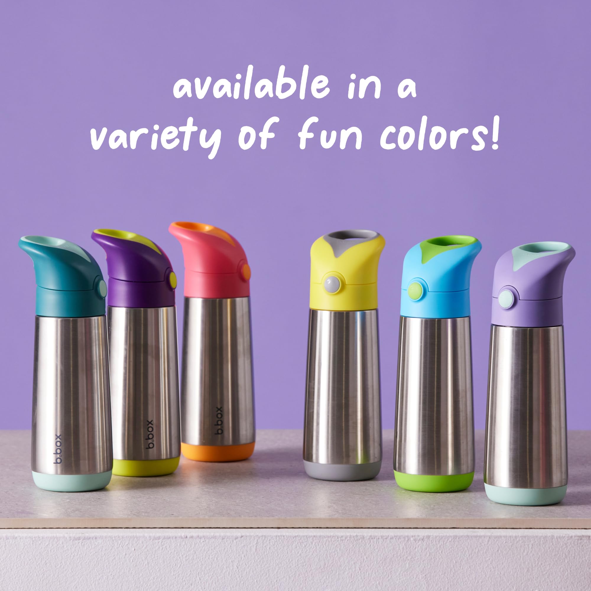 b.box Insulated Water Bottle for Kids, Stainless Steel Water Bottles Kids