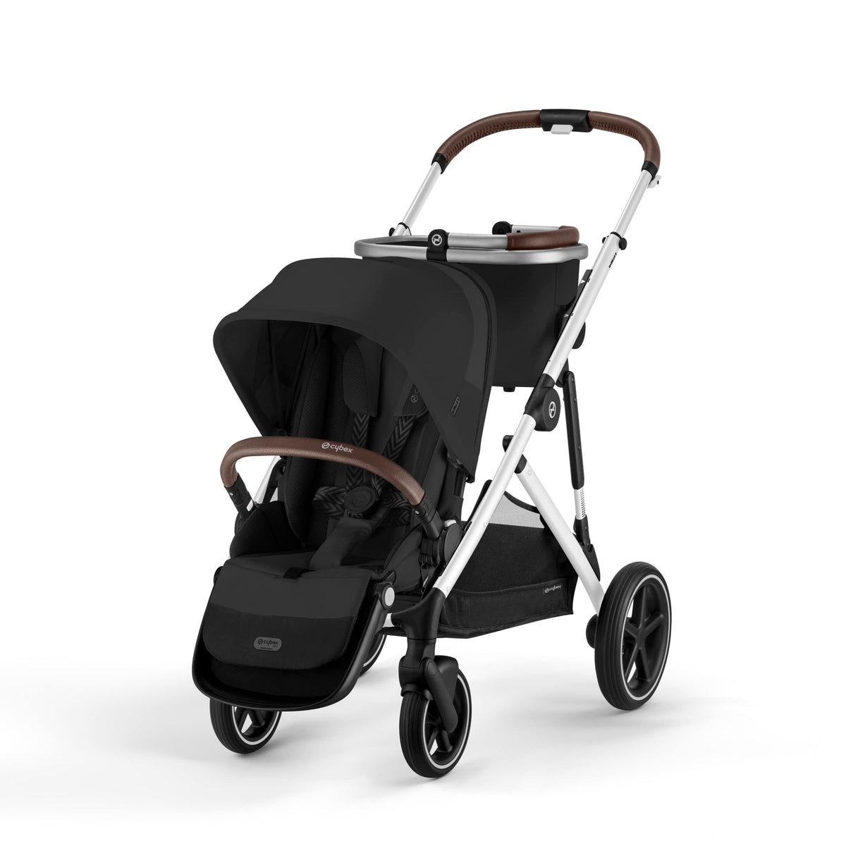 Cybex Gazelle S Stroller Modular Double for Infant and Toddler Includes Detachable Shopping Basket Over 20+ Configurations Folds Flat Easy Storage, Seashell Beige, 1.0 Count, 28.4 pounds