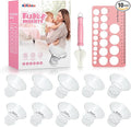 Flange Sizing Kit(10PCS) 13/15/17/19/21mm & Nipple Ruler & Cleaning Brush, Silicone Flange Insert for 24mm Flanges/Shield (Momcozy/Spectra/Bellababy), Breastfeeding Essentials for Moms