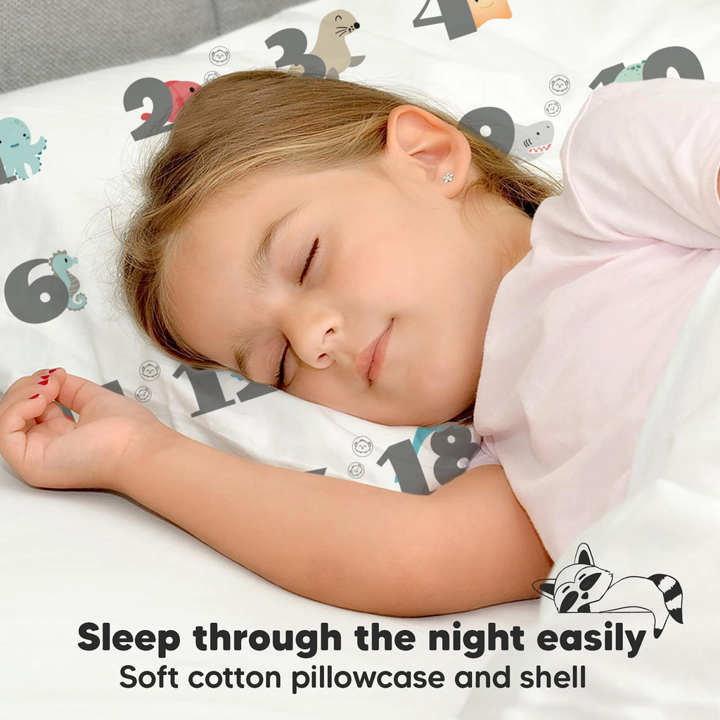 Toddler Pillow with Pillowcase, 13x18 My Little Dreamy Pillow (Kea123)
