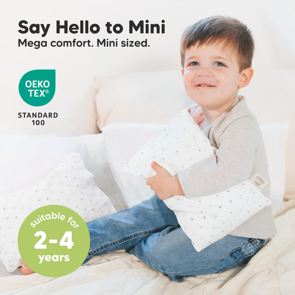 Mini Toddler Pillow with Pillowcase, 9x13 My Little Dreamy Pillow (Acorn)