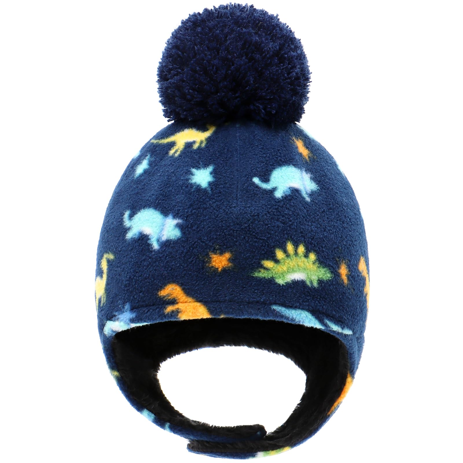 Otoyzy Baby Beanie Hat Pom Full Hood Toddler Winter Hat Fleece Earflap