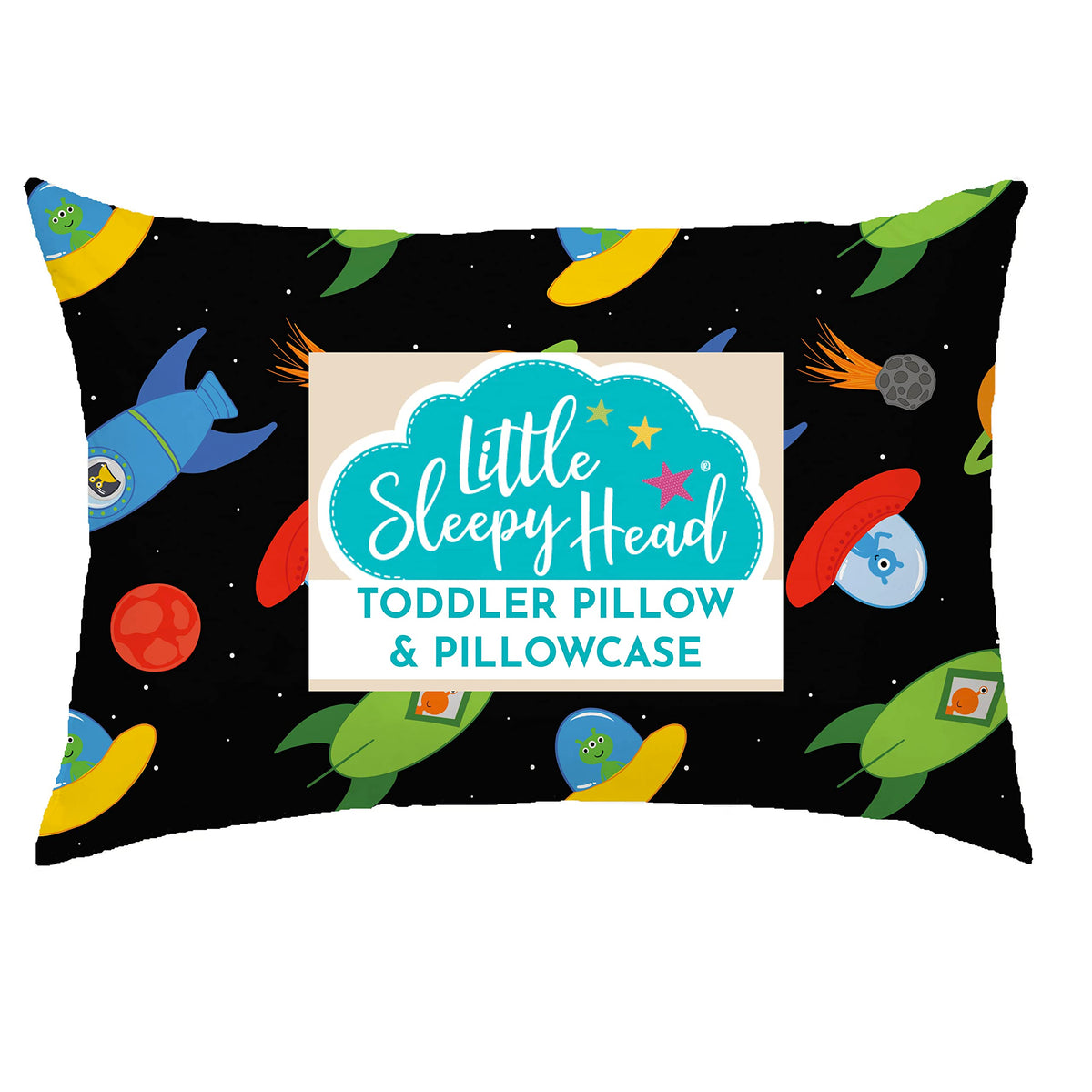 Toddler Bed Pillow with Cotton Pillow Case – 13x18 Kids Pillows for Sleeping, School, Travel & Daycare – Hypoallergenic Toddler Pillow 2 Year Old to 5 with Envelope Pillowcase (Checkers Black)
