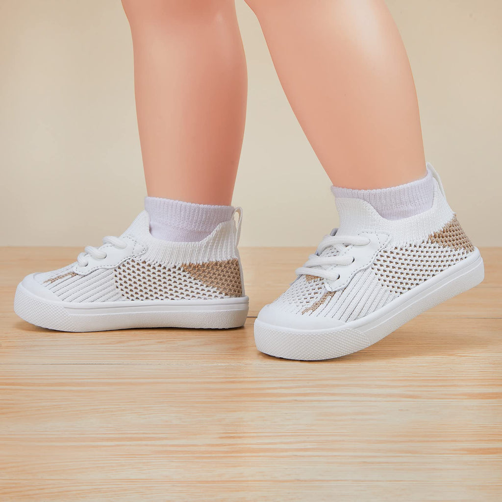 BMCiTYBM Toddler Walking Shoes Baby Boy Girl Barefoot Sneakers Khaki Size 9