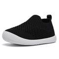 MORENDL Toddler Shoes Baby Walking Sock Shoes Non-Slip Breathable Boys & Girls Sneakers Infant Tennis Shoe Black Size 7