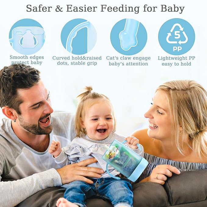MOMUSE Dual-Lid Squeeze Pouch Holder for Food Pouches & Drink Boxes, Baby Pouch Holder with Larger Capacity, Versatile Design for Self-Feeding, Anti-Squeeze Pouch Holder No Spill No Mess, Lightweight