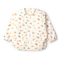 Loulou Lollipop Long Sleeve Bib for Babies & Toddlers – Waterproof, Wipeable, Easy to Clean, Spill Proof Full Sleeve Feeding Bib with Adjustable Fit, 6-36 Months Old - French Breakfast