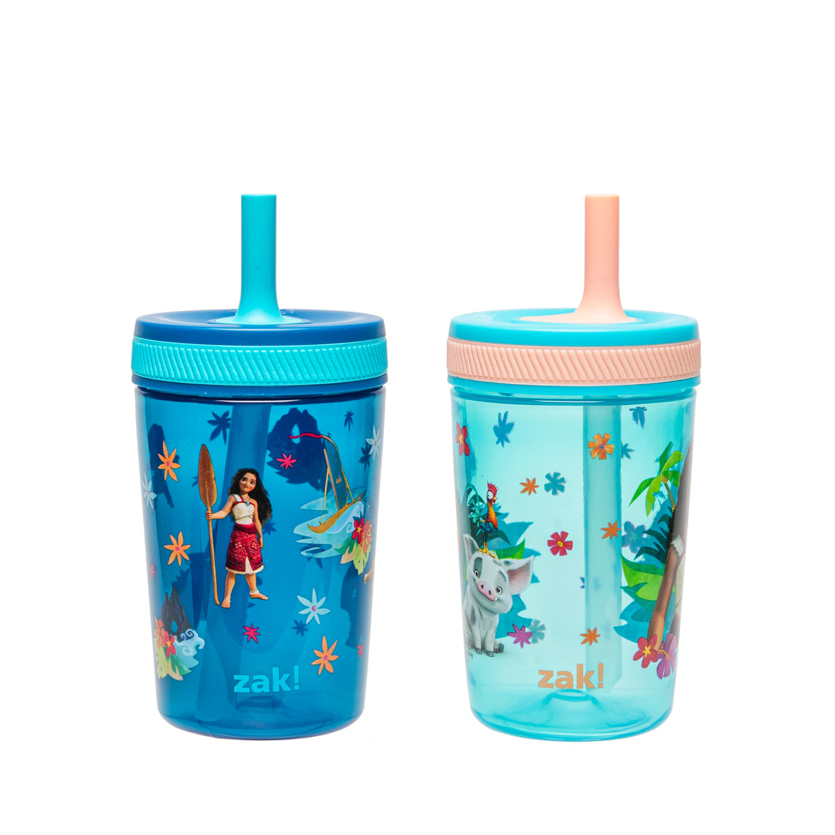 Zak Designs Gabby's Dollhouse Kelso Toddler Cups For Travel or At Home, 15oz 2-Pack Durable Plastic Sippy Cups With Leak-Proof Design is Perfect For Kids Cakey Cat, Mercat