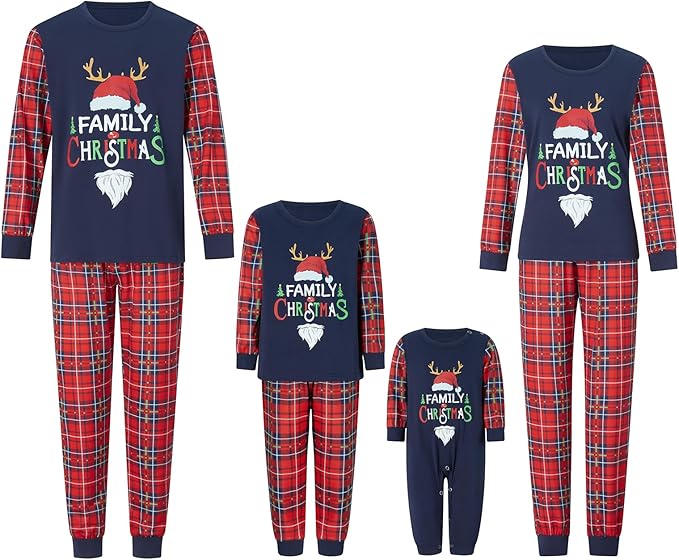 Awoscut Family Christmas Pajamas Matching Pajamas for Family, Xmas PJs Sets Holiday Sleepwear