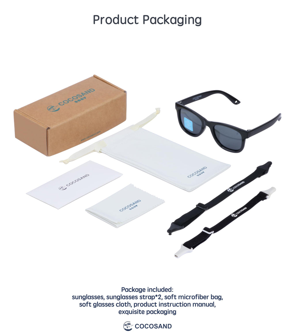 COCOSAND Flexible Polarized Baby Sunglasses with Strap & Silicone Nose Pads