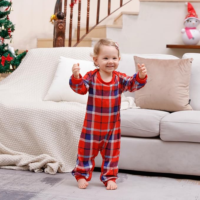 Awoscut Christmas Family Matching Pajamas Christmas Pjs Holiday Nightwear Sleepwear Sets Long Sleeve Pjs