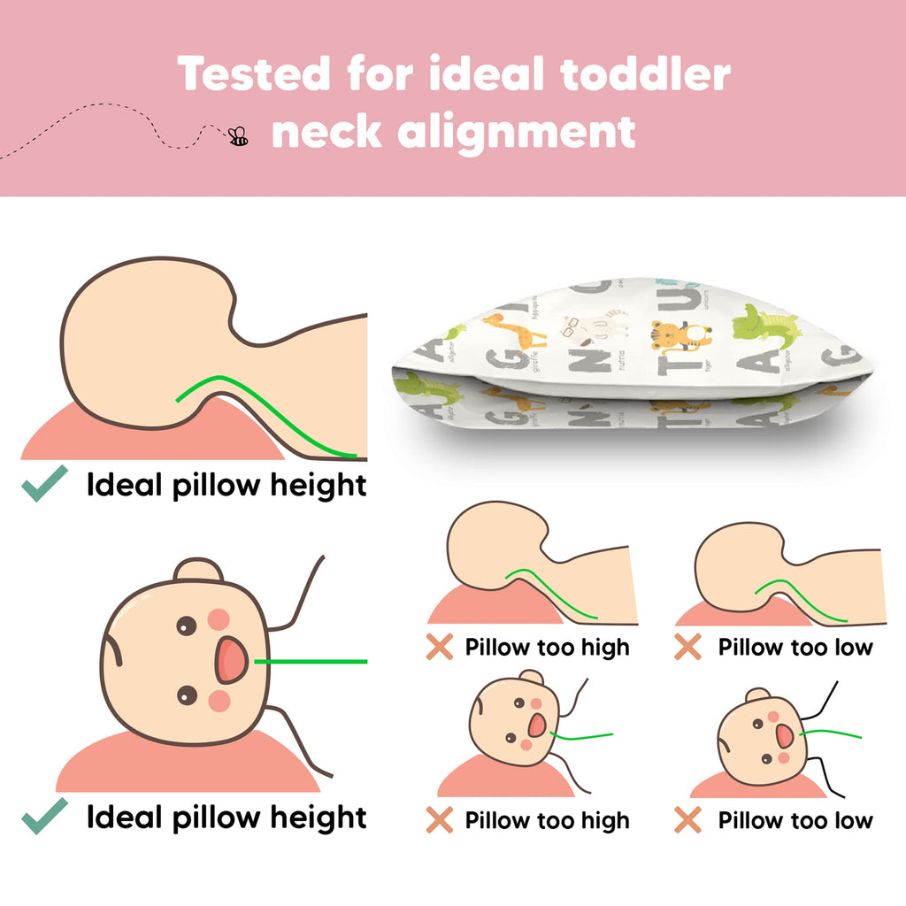 Toddler Pillow with Pillowcase, 13x18 My Little Dreamy Pillow (KeaABC)