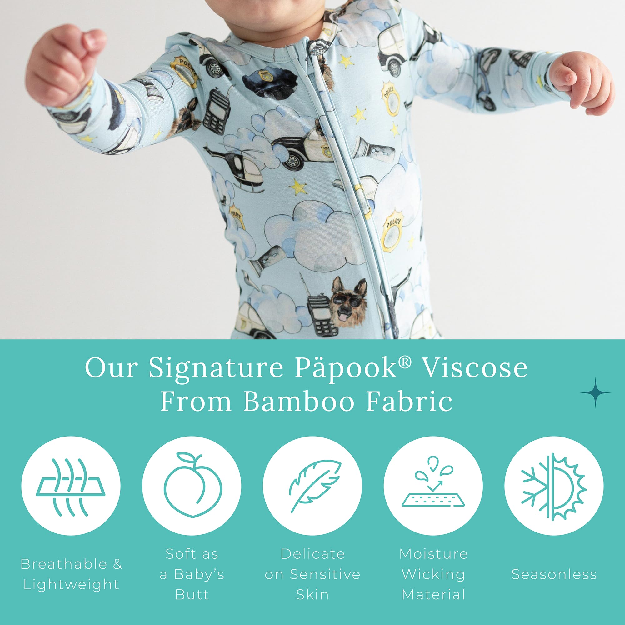 Posh Peanut Convertible Baby Sleepers, Boy Toddlers Footless Pajamas
