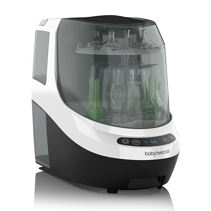 Baby Brezza Bottle Washer Pro - Baby Bottle Washer, Sterilizer + Dryer - All in One Machine Cleans Bottles, Pump Parts, & Sippy Cups - Replaces Hand Washing, Bottle Brushes and Drying Racks