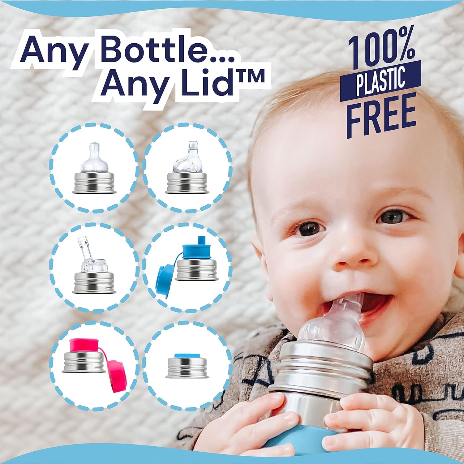 Pura Kid Sippy Bottle - 11oz Stainless Steel, Plastic-Free, MadeSafe, Fast Flow, Rose Sleeve