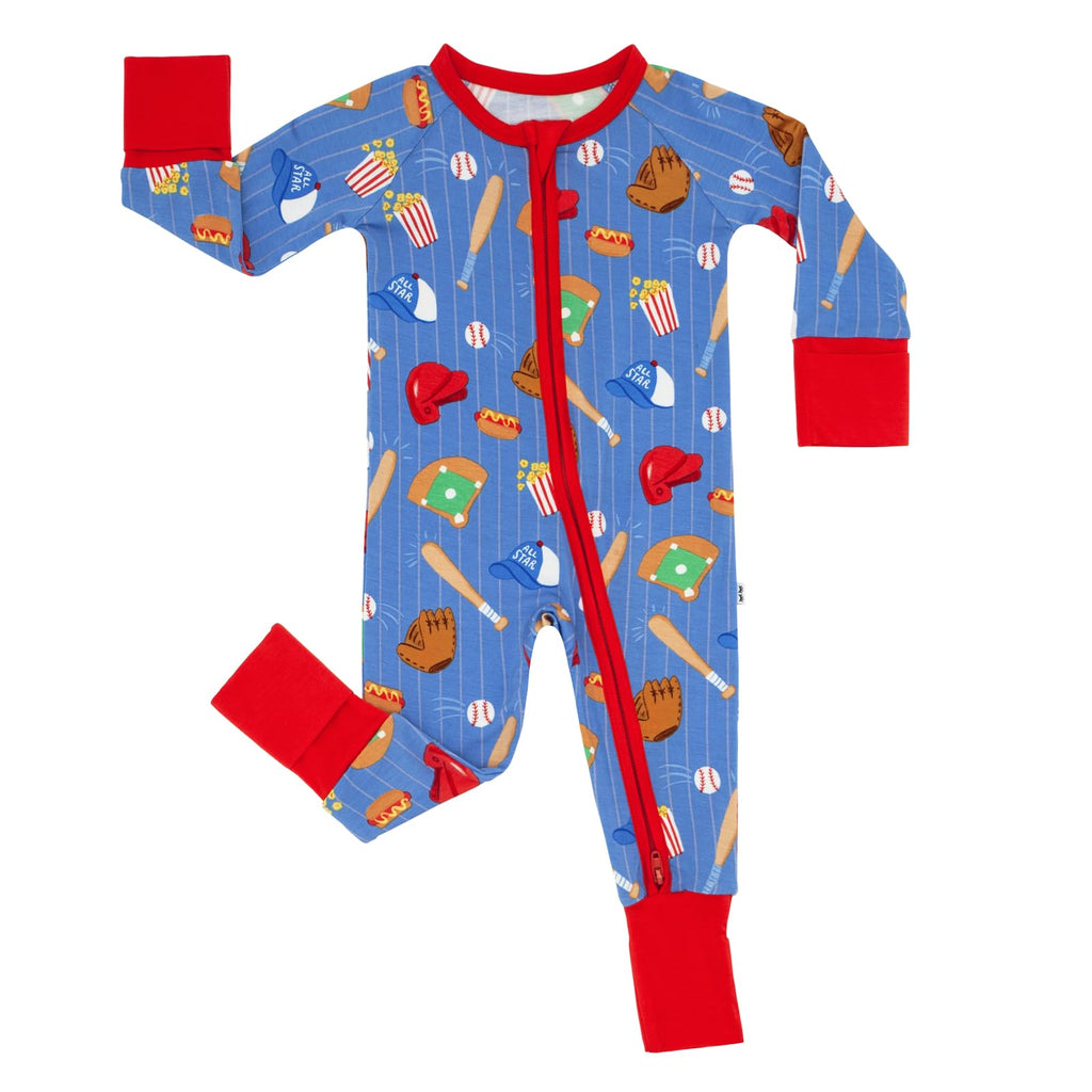 Little Sleepies Baby Pajamas, Blue All Stars, Preemie