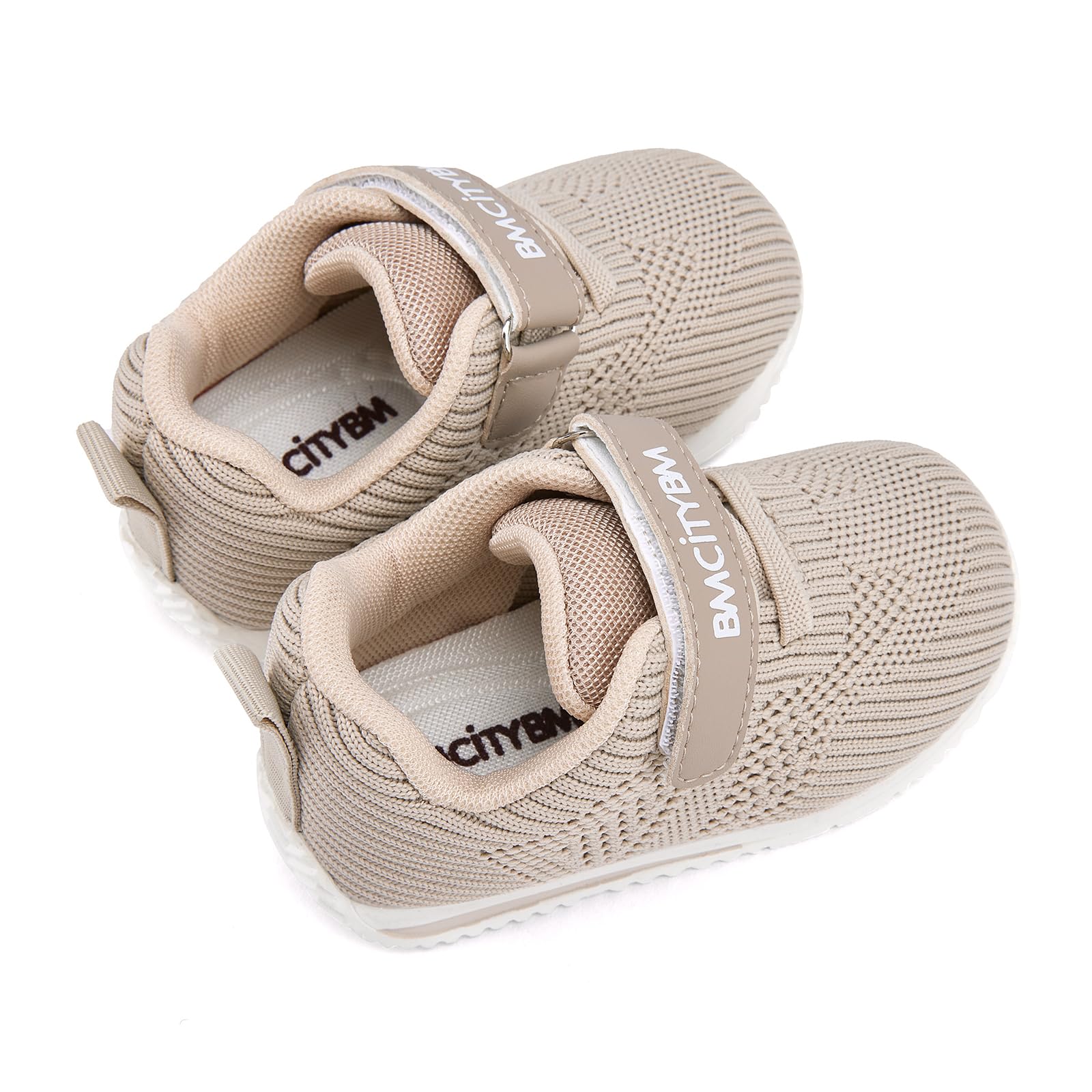 BMCiTYBM Baby Walking Shoes Boy Girl Tennis Sneakers Breathable Infant First Walker Shoes 6 9 12 18 24 Months Camel Size 12-18 Months Infant