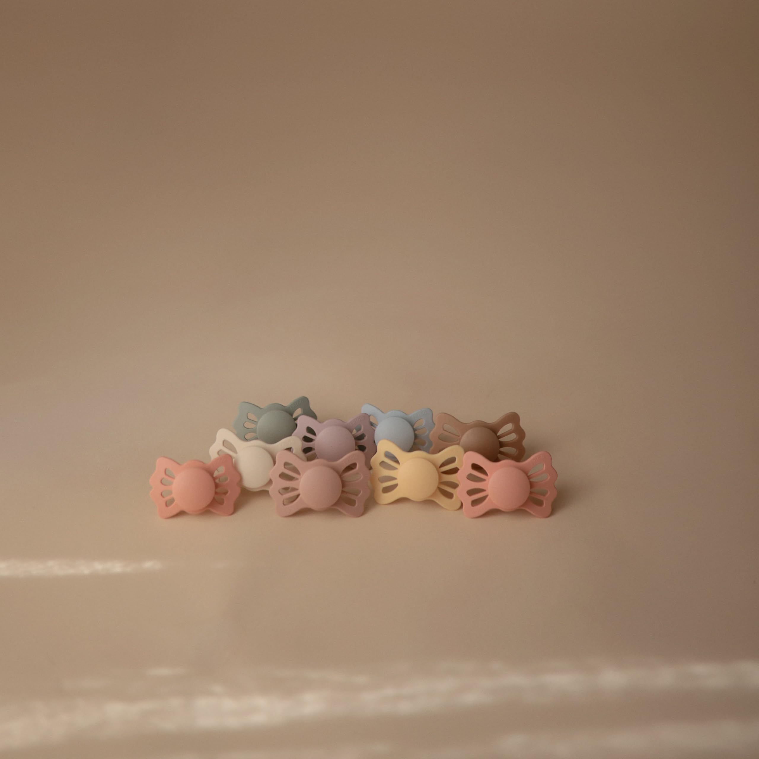 FRIGG Lucky Symmetrical SilkySoft Silicone Baby Pacifier | Made in Denmark | BPA-Free (Silky Satin/Cream, 6-18 Months)