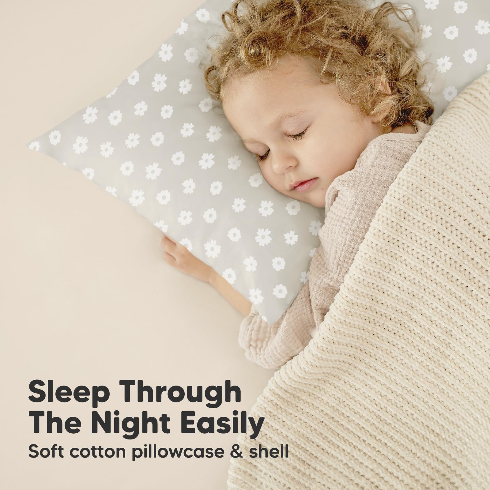 Toddler Pillow with Pillowcase, 13x18 My Little Dreamy Pillow (Meadow)