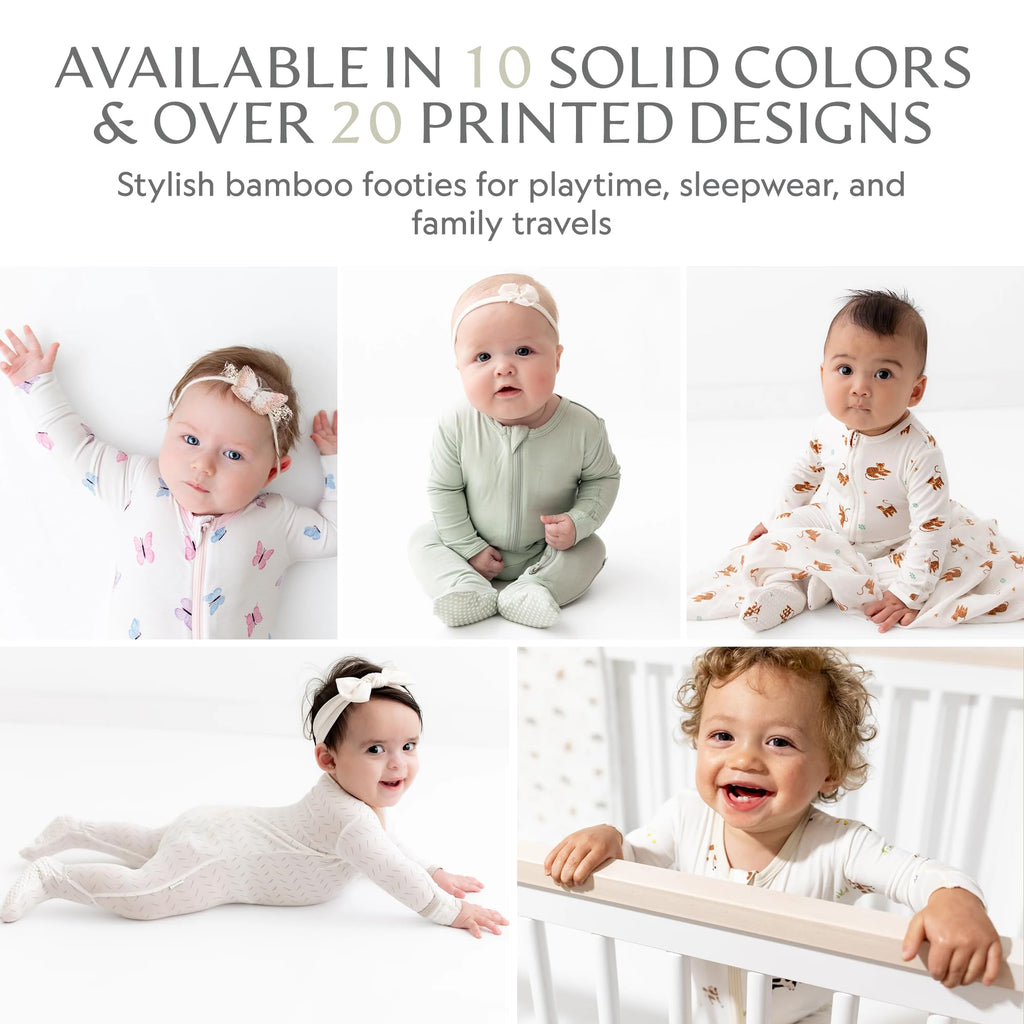 Bamboo Little Soft Baby Footie Pajamas, Koala, 6-9 Months
