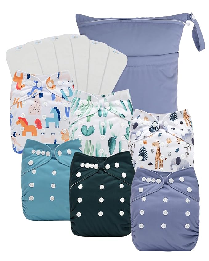 Babygoal Cloth Diaper Covers 6 Pack