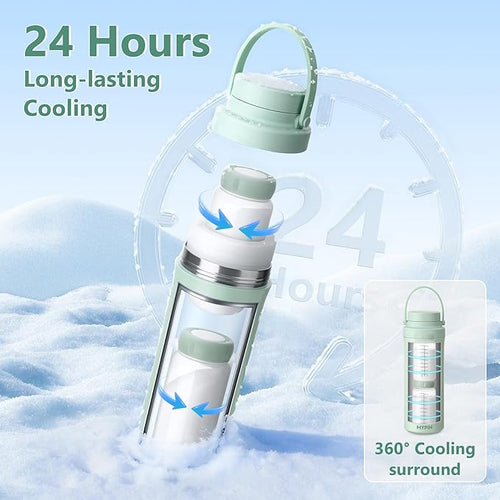 22oz Portable Breast Milk Cooler for Outdoor, 360° Cooling Tubes