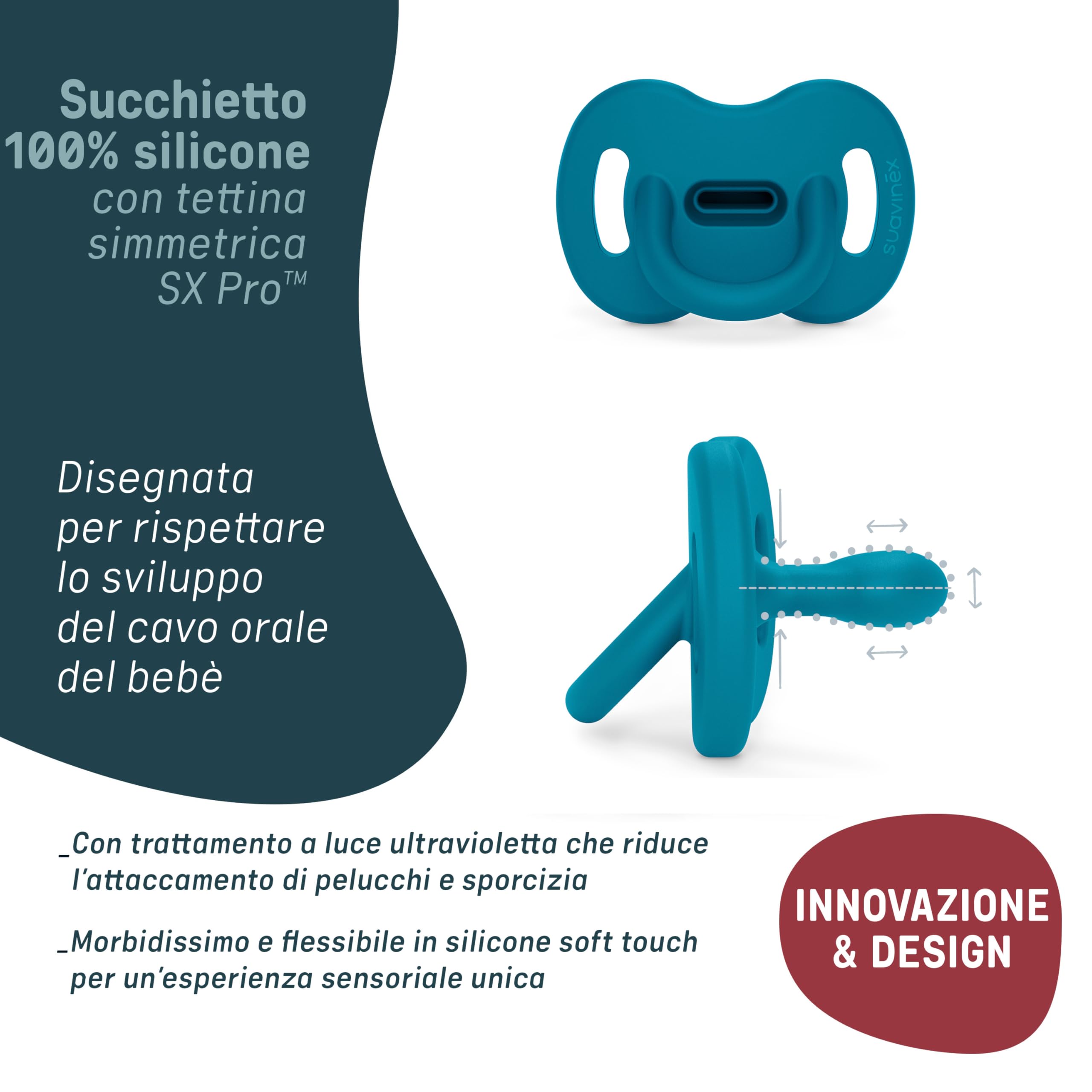 Color Essence SX PRO Silicone Baby Pacifier 1Pk, Made with 100% Soft Silicone, Baby Essentials Perfect for Breastfeeding Babies, Designed in Spain, 0-6 Mths, Irish Cream
