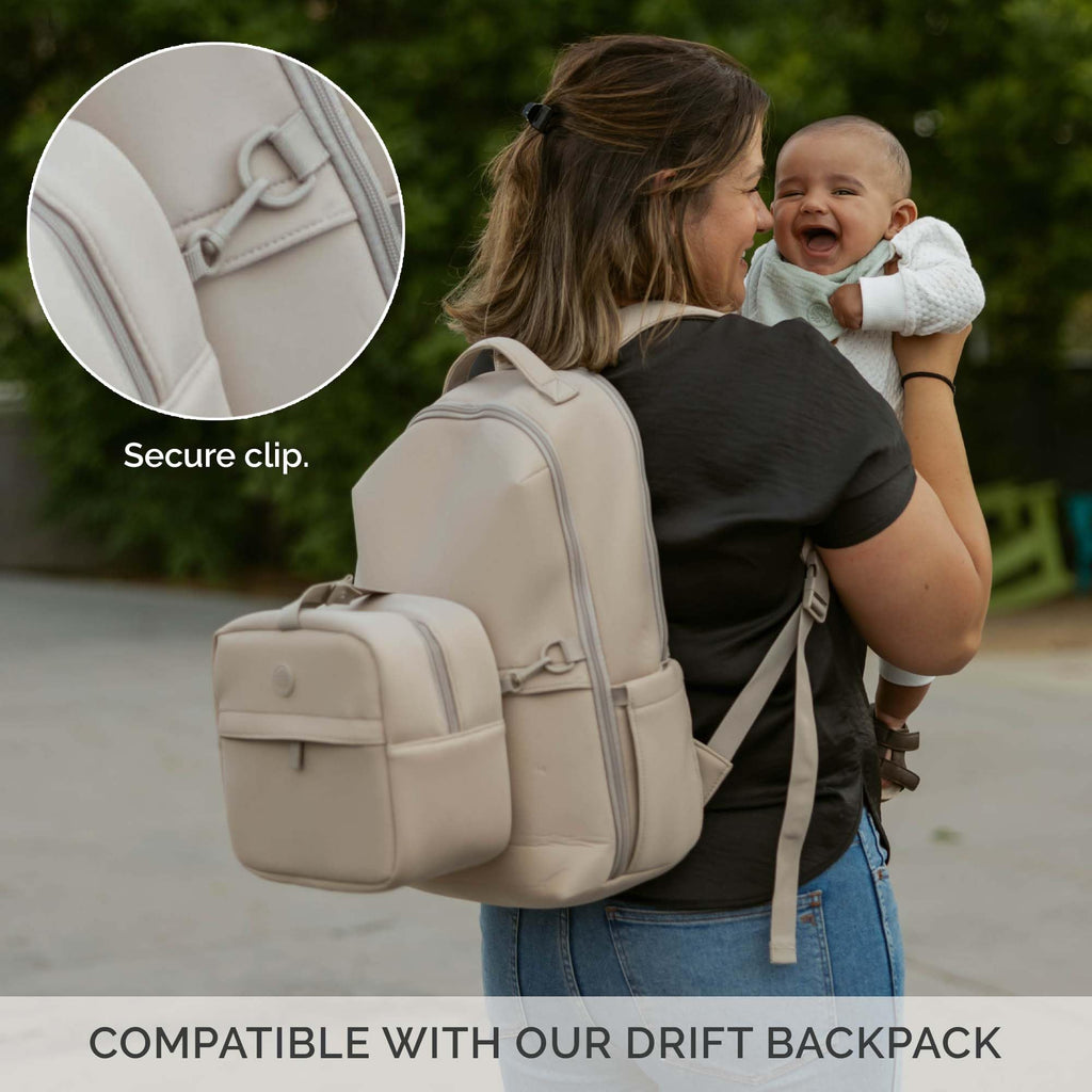 Parker Baby Co. Drift Neoprene Bottle Cooler, Insulated Travel Bag - Raisin