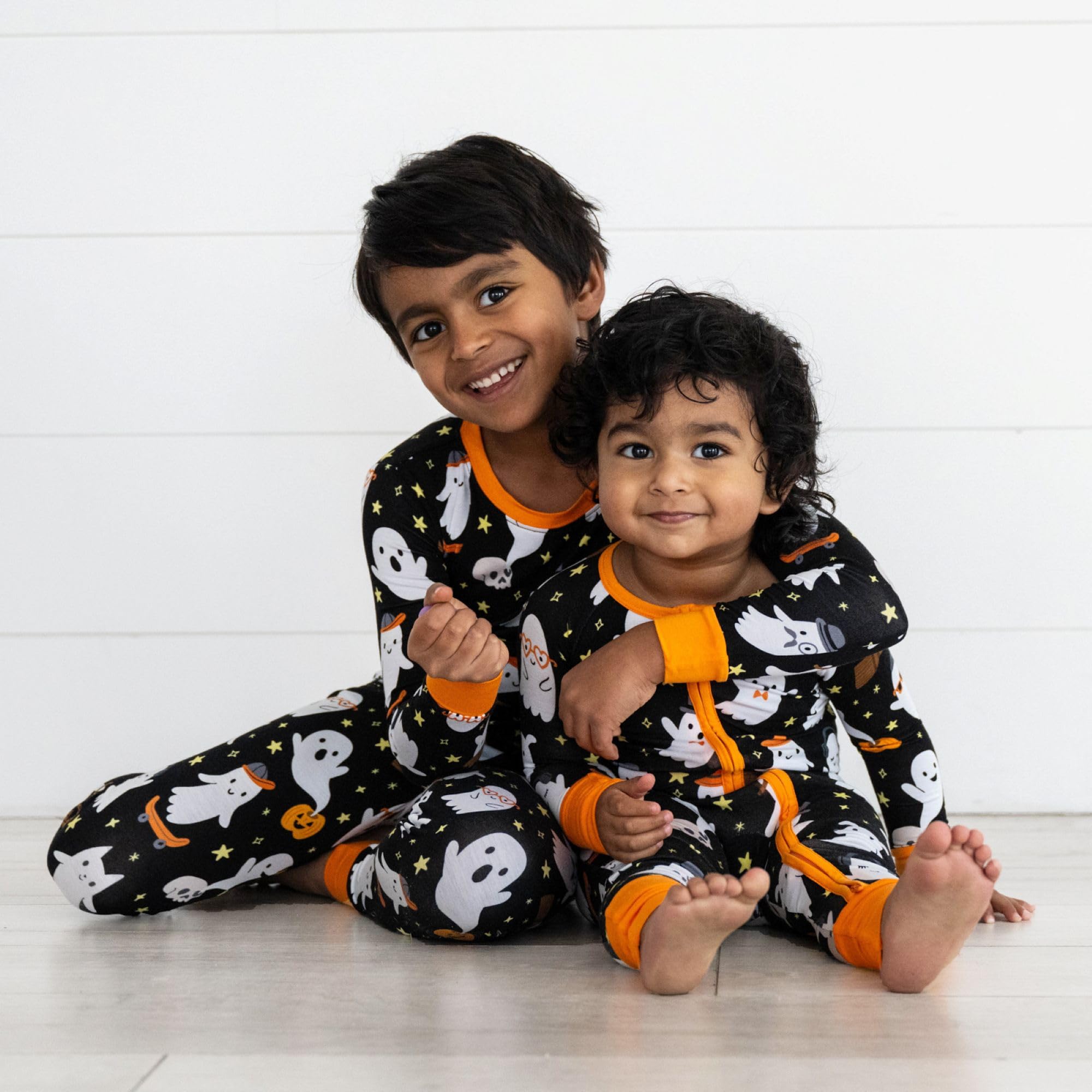 Little Sleepies Halloween Pajamas for Baby Boys & Girls, Viscose from Bamboo Baby Pajamas, Newborn Sleepers, 2-Way Zipper PJs, Friendly Ghosts, 3-6M