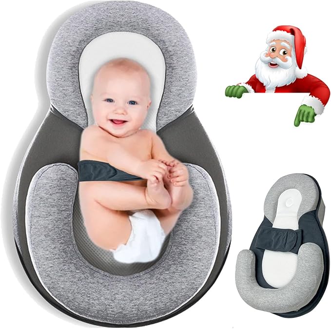 2025 Upgraded Removable Rest Nest Baby Bed Acid Reflux with Strap,Keesley Rest Nest Baby Pillow for Comfortable & Feeding Support