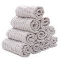 MUKIN Baby Washcloths - Natural Cotton Baby Wipes - Soft Newborn Face Towel for Sensitive Skin - 10 Pack, 12x12 inches