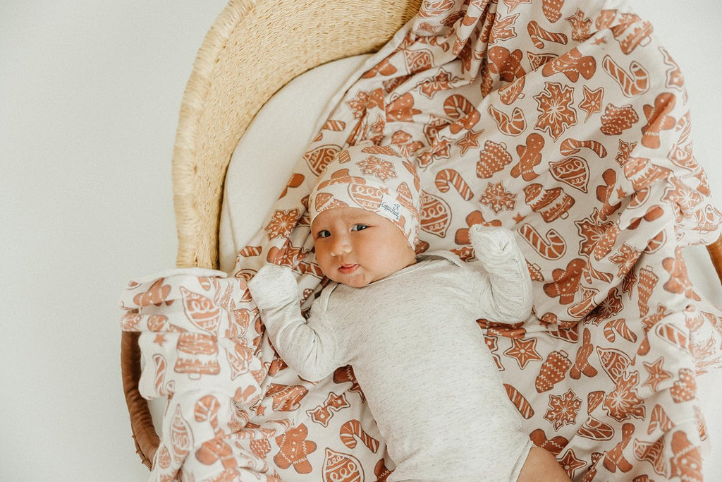Copper Pearl Swaddle Blankets for Newborns | Soft Stretchy Receiving Blankets for Boys and Girls | Large 46 x 46 Inch Baby Blankets | Lightweight and Breathable Swaddles | Gingerbread